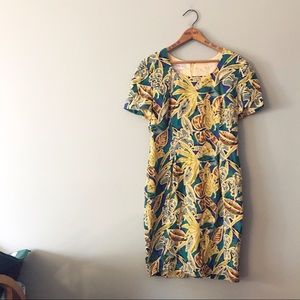 [Vintage] Maggie London Tropical 100% Silk Dress
